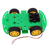 4WD Double Layer Green Robot Car Chassis Kit – DIY Robotics Platform