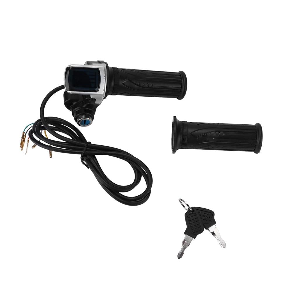 US$ 4.48 ~ US$ 5.60 - 24V/36V/48V LCD Twist Throttle Battery Indicator Power ON OFF With Key Lock For Scooter Electric Bike Otorcycle