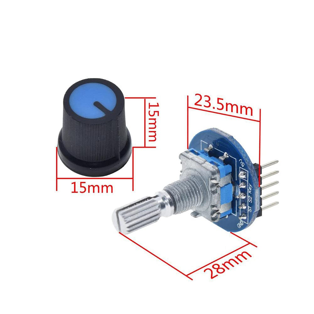 Digital Rotary Encoder Module Rotary Potentiometer With Knob Cap_2