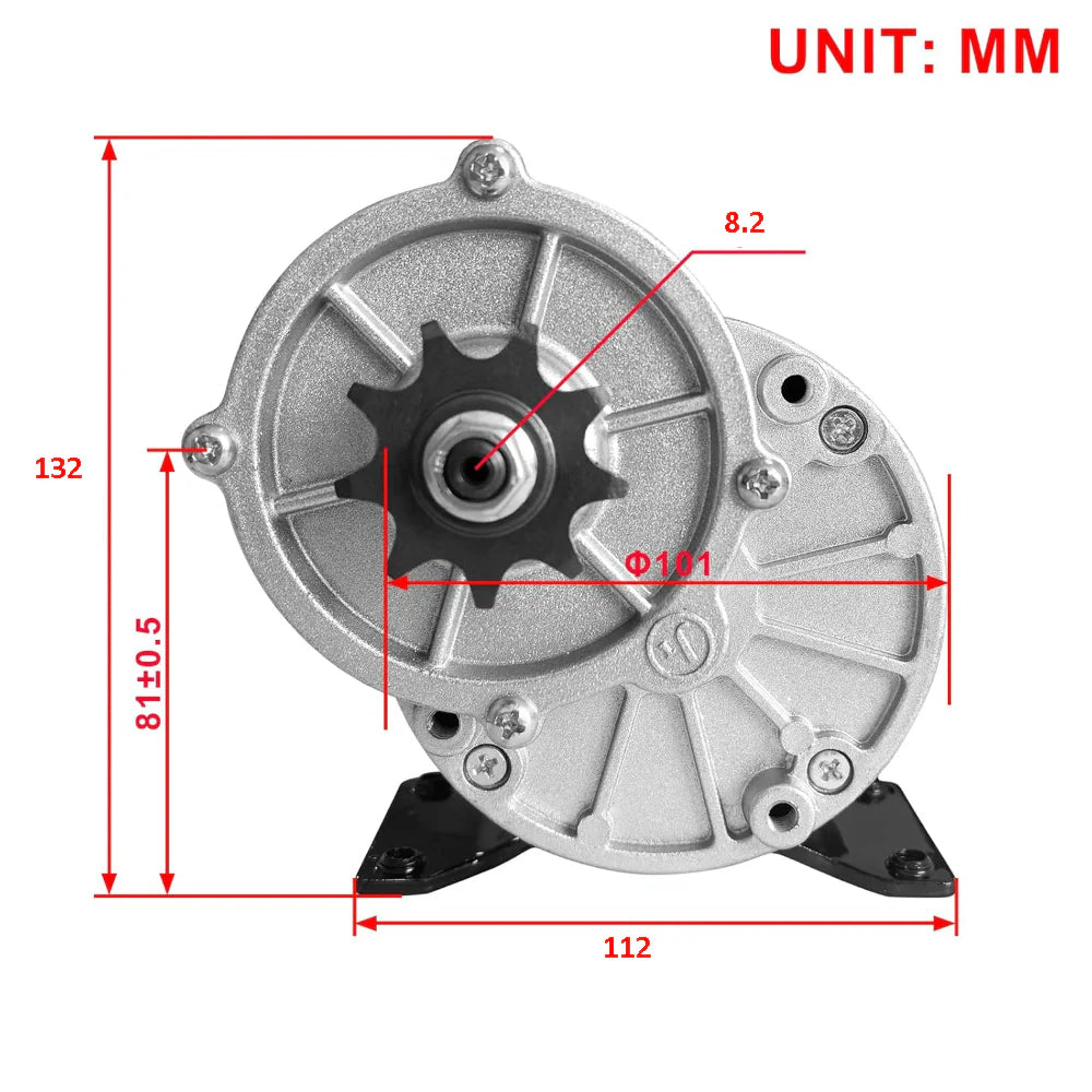 36V 350W MY1016Z3 Electric E-Bike Brush Motor