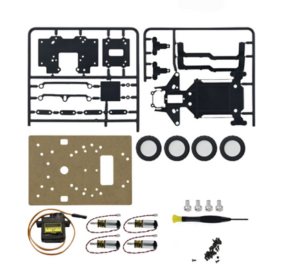 Dual Mode Four Wheel Chassis Car structural Parts with motors without controller_4