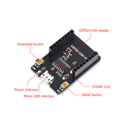 ESP32-CAM-MB Micro USB Download Module for ESP32 CAM Development Board
-drawing