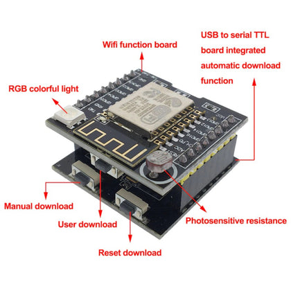 ESP8266/ ESP-12F Module/ Serial WiFi Witty Cloud Development Board + Mini NodeMCU_1