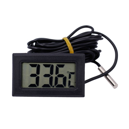 Electronic Temperature Counter Display Module with Waterproof Probe Black-1