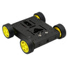 Export Quality 4WD Aluminum alloy DIY Robot car with motor and wheels(Black)