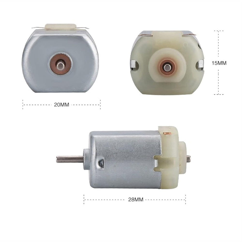 8 Pack DC 3V-12V 280 Micro Motors – Round Shaft, 45mm Length, For DIY RC Toys, Airplanes, Boats, Hobby Projects