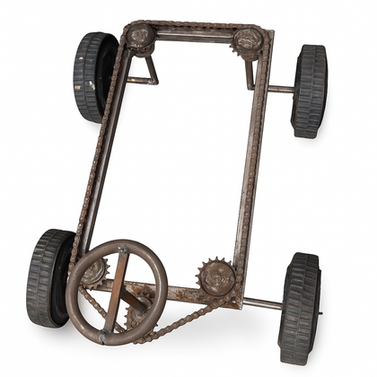 Four wheel steering using gear and motor