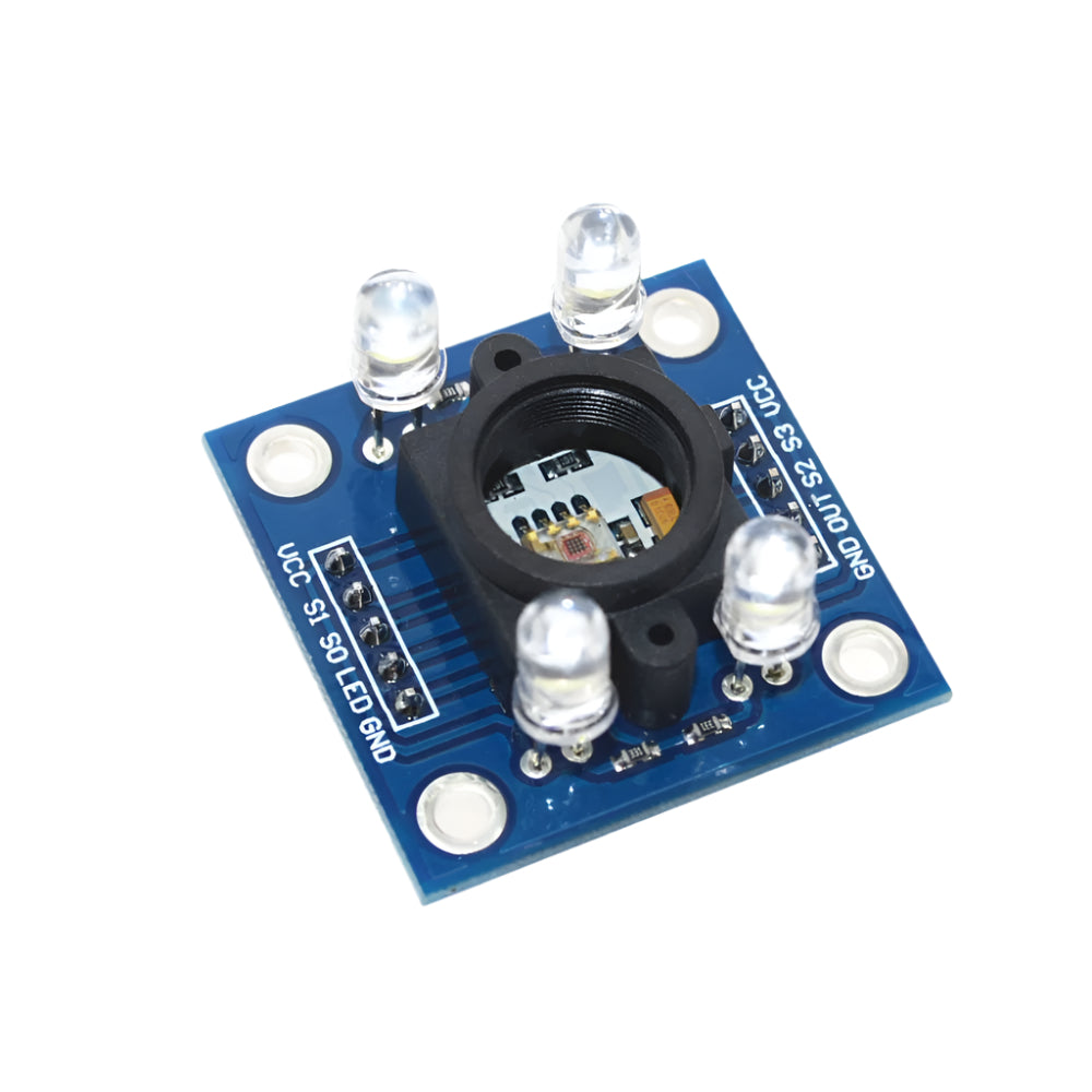 Module Capteur De Couleur TCS230 / TCS3200 Haute Précision – Compatible Arduino, 3-5V Avec LED Blanche Contrôlable