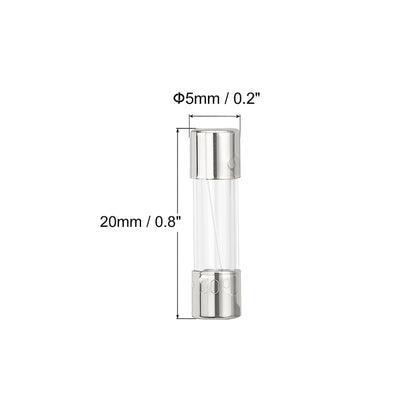 Glass Fuse Tube 250V 3A - Compact Safety Fuse