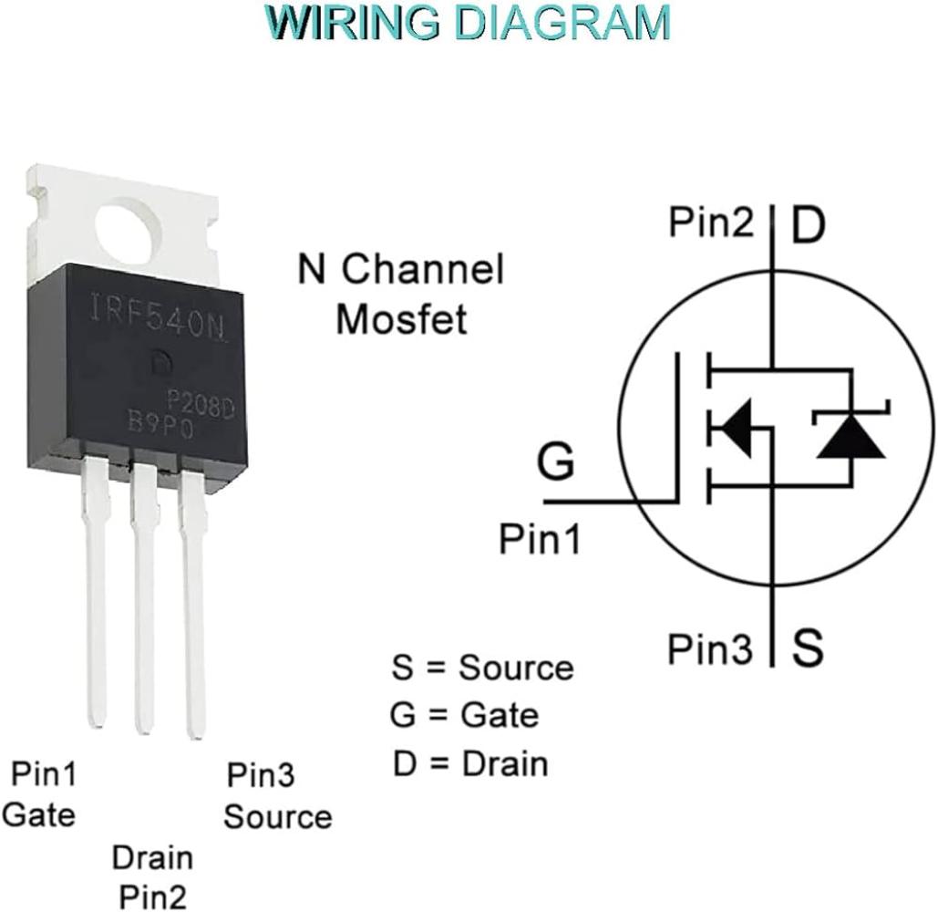 Lot De 5 MOSFET IRF540NPBF - N-Channel 100V 33A TO-220 (International Rectifier)