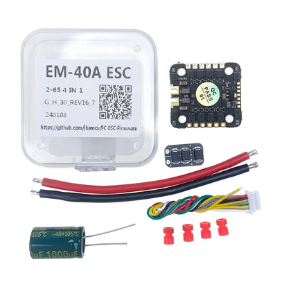 JHEMCU EM40A BLHELI_S ESC DShot600 2-6S 4 in 1 Brushless ESC for FPV Racing Freestyle Micro Drones