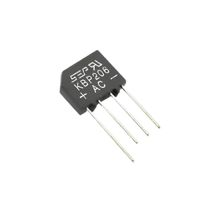 KBP206 Bridge Rectifier 600V 2A | KBP-4 DIP Package | AC to DC Converter-2