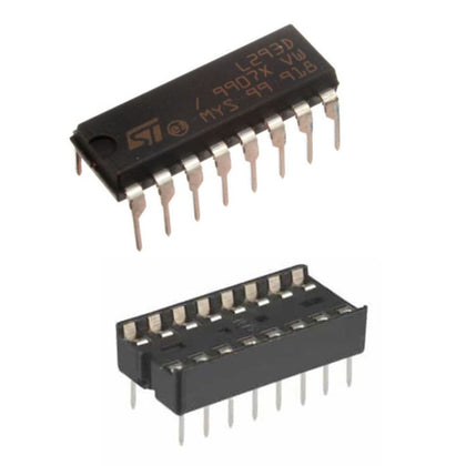 L293D Motor Driver IC With IC Base