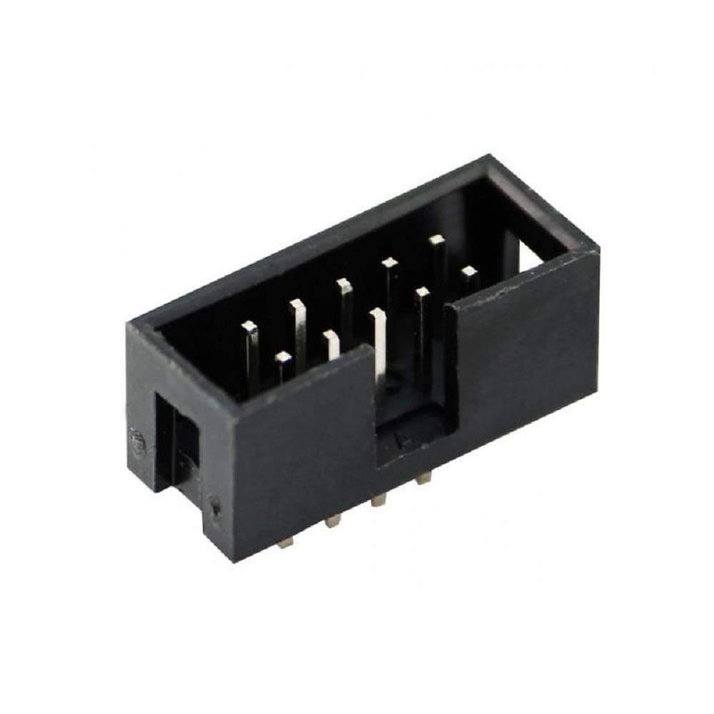 MMDC JTAG ISP header 10-pin 2.0mm simple horn socket top view

