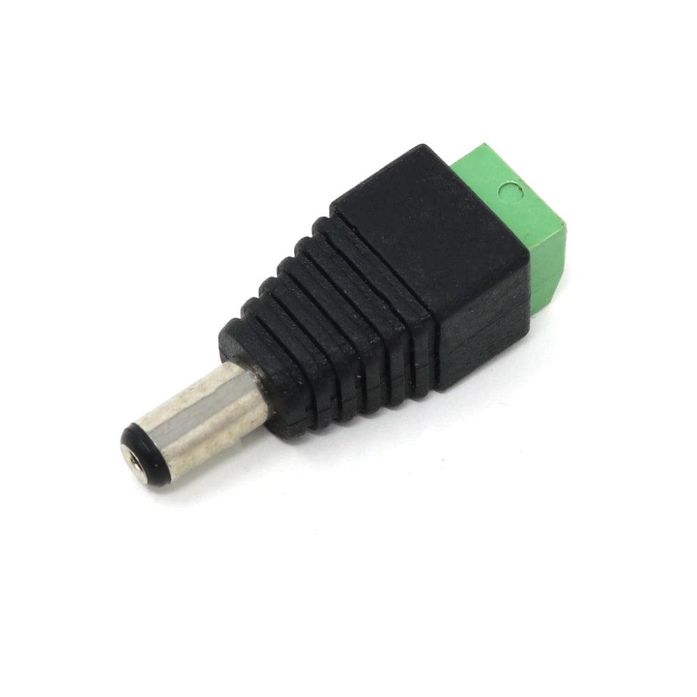 DC Power Jack Male Connector with 2 Pin Screw Terminal 2.1 x 5.5mm