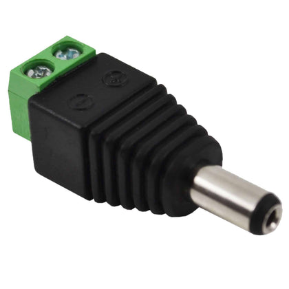 DC Power Jack Male Connector with 2 Pin Screw Terminal 2.1 x 5.5mm