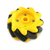 Omnidirectional 48mm mecanum wheels yellow