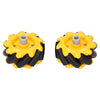 60mm yellow mecanum wheel left-right pair