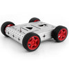 Export Quality 4WD Aluminum alloy DIY Robot car with motor and wheels (Silver)
