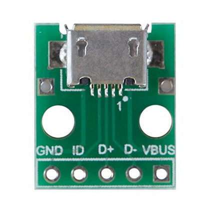MICRO USB type B Female Turn Dip Mike 5p SMD DIP Switch Adapter Plate Weld-1