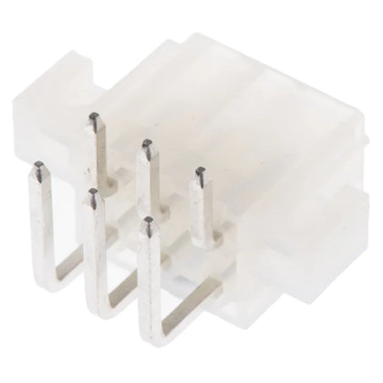 Mini-Fit Jr Male Connector Housing, 4.2mm Pitch, 6 Way, 2 Row Right Angle