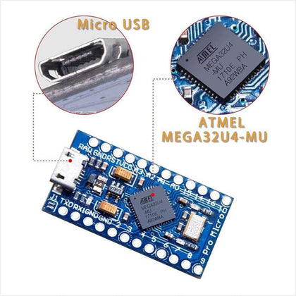 Mini USB ATmega32U4 Pro Micro 5V 16MHz Board Module -1
