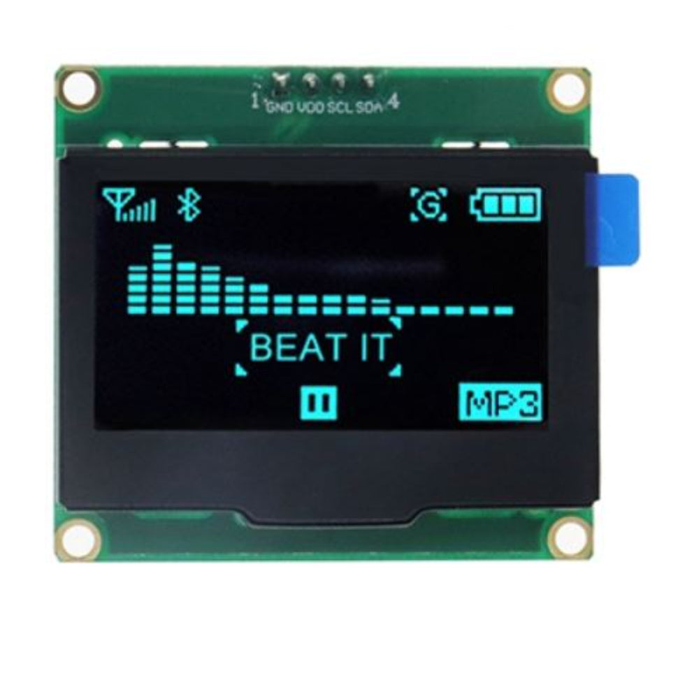 1.54 Inch OLED Display 4-Pin I2C Interface Blue