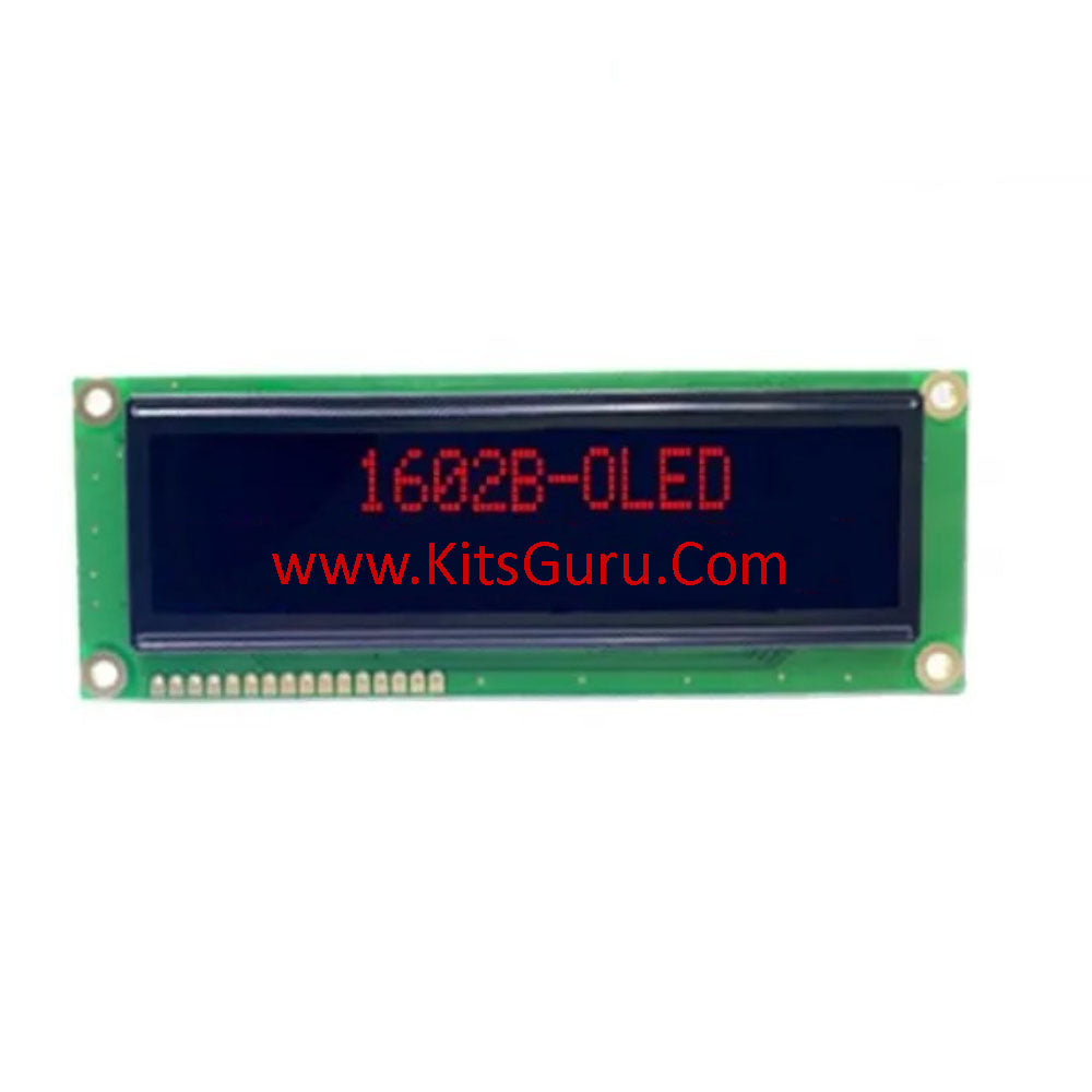 OLED character 16x2 Red 8-bit parallel interface 6800 3.3V_1