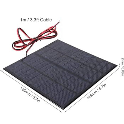 Orange Red with Line  10cm Pet Solar Pannel 145x145 6V 500mA-1