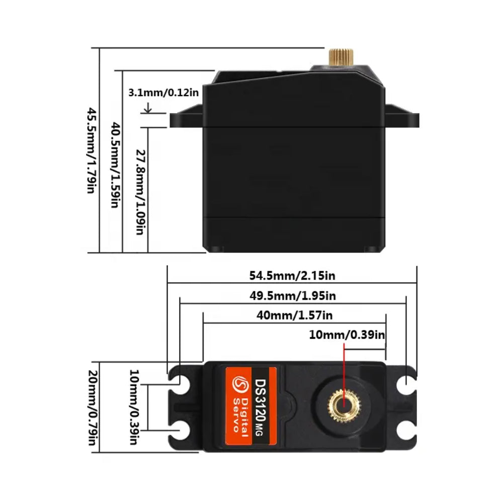 High Torque 180° Full Metal Digital Servo Motor
