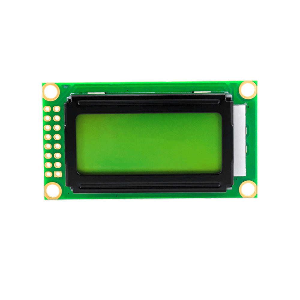 Original JHD 8x2 Character LCD Display - Yellow Backlight