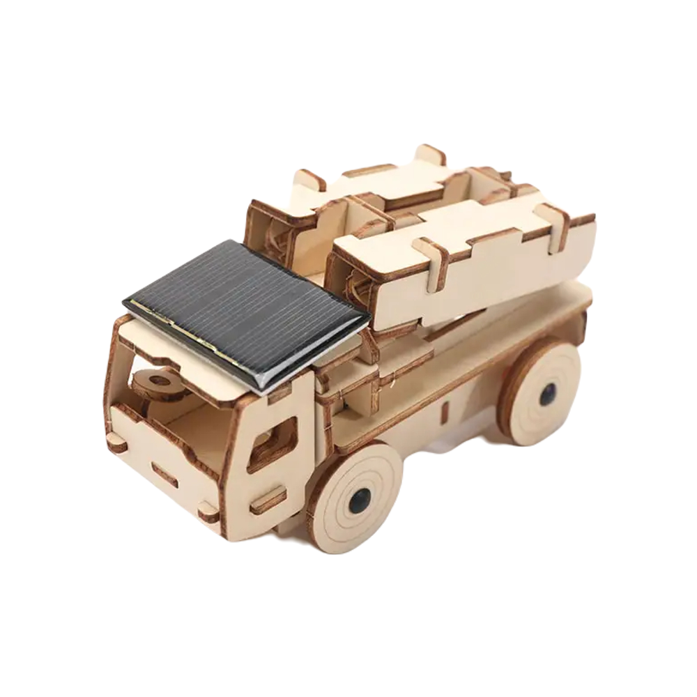 3D Wooden Puzzle Solar Powered Missile Truck STEM Kit