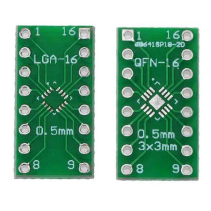 LGA16/QFN16 to DIP16 QFN 0.5mm to 2.54mm QFN16 Adapter to DIP Transfer PCB_1