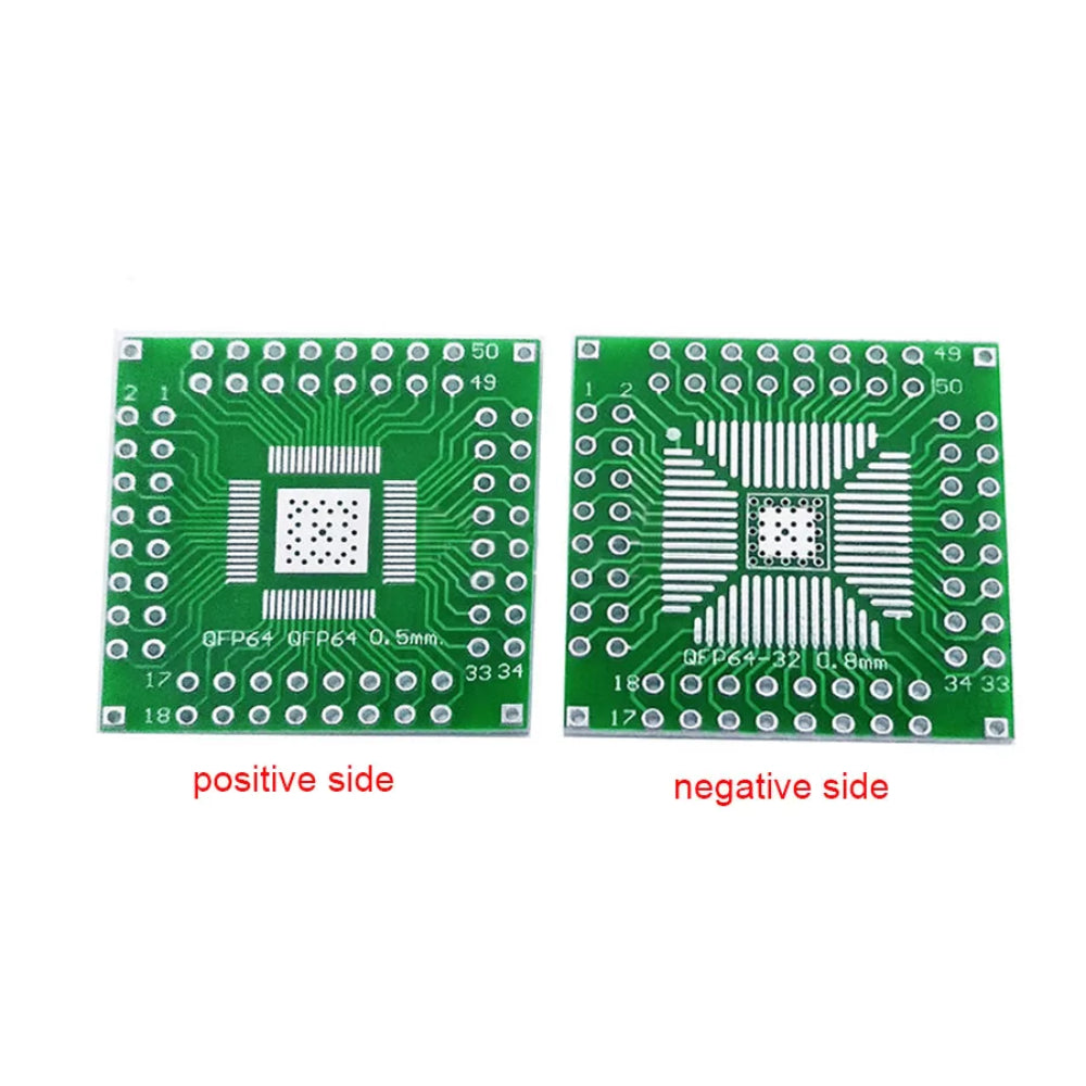 QFN64 QFP64 turn DIP64 adapter plate converter board 0.5 / 0.8 mm SMT ...