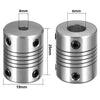 4mm to 6mm Shaft Coupling Flexible Coupler Motor Connector Joint L25xD19 Silver  for Stepper Motor Nema 8 and Nema 14