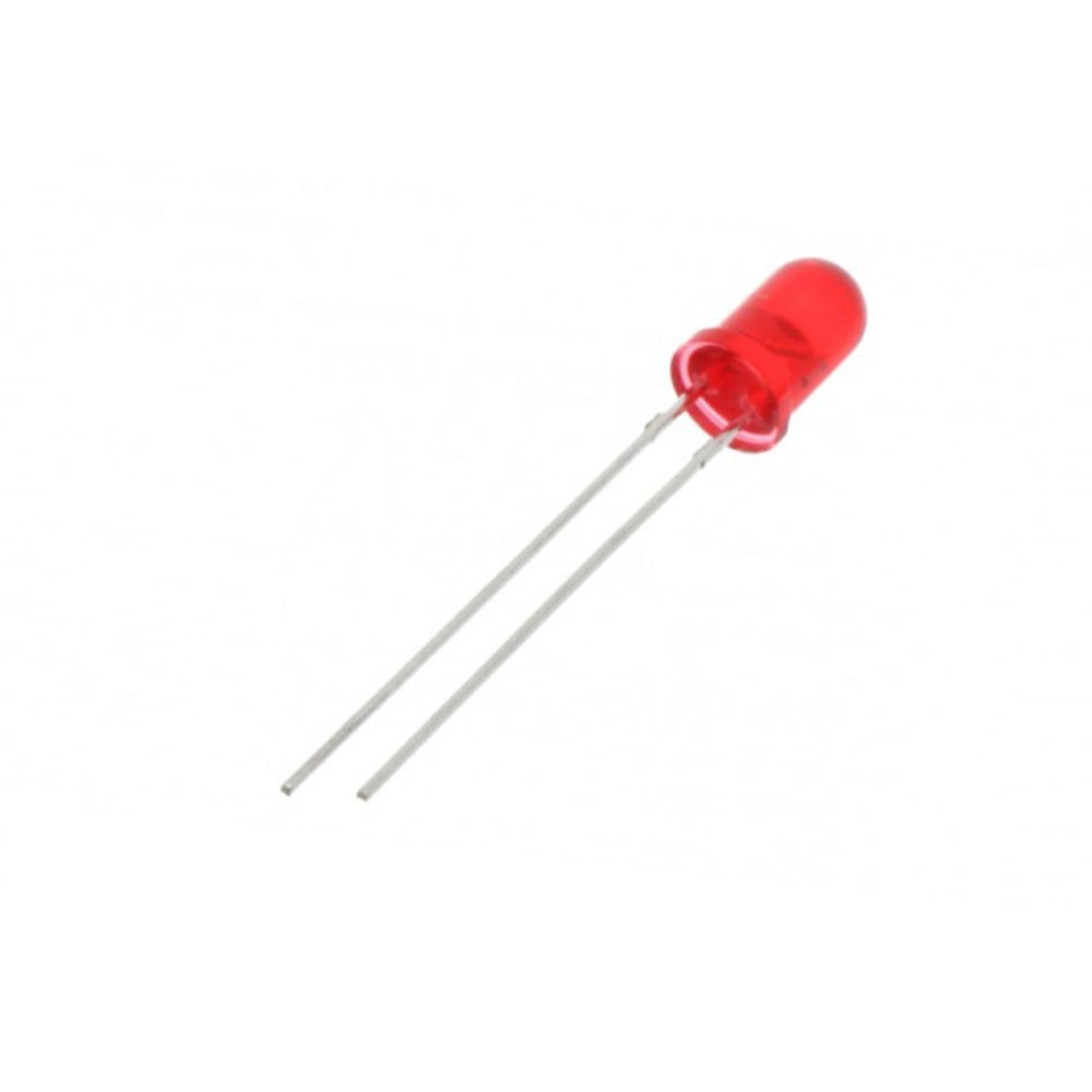 50 Pcs Diffused Red LED 5mm for DIY Projects & Lighting