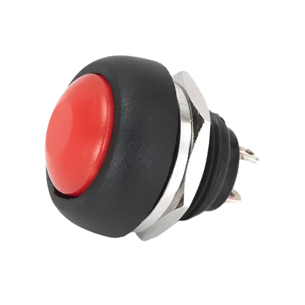 Mini Button E7 Red Waterproof PBS-33B 12mm 2-Pin Mini Push Button