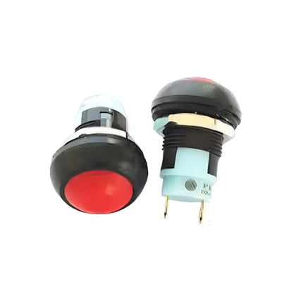 Red Waterproof PBS-33A 12MM 2PIN Mini Round Push Button Switch with lock_1