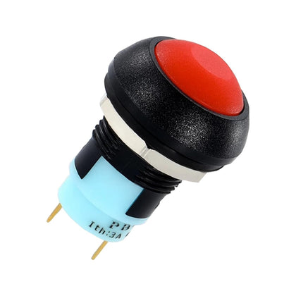 Red Waterproof PBS-33A 12MM 2PIN Mini Round Push Button Switch with lock