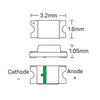 Durable 1206 white SMD LED, superior quality