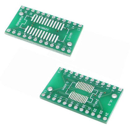 SOP24 SSOP24 TSSOP24 to DIP24 PCB Pinboard SMD To DIP Adapter 0.65mm/1.27mm to 2.54mm DIP