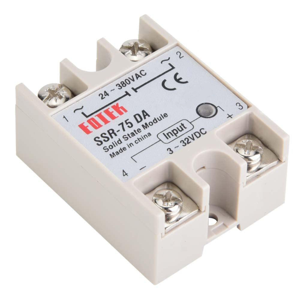 Single Phase Solid State Relay 250V SSR-75DA 75A DC Control AC