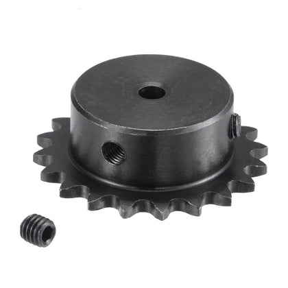 Sprocket 45 Steel Black Finished 20 Teeth Top Wire Bore 6mm