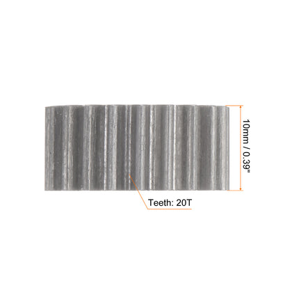 Steel Spur Gear 20 Teeth 1 Module 6mm Bore Diam_1