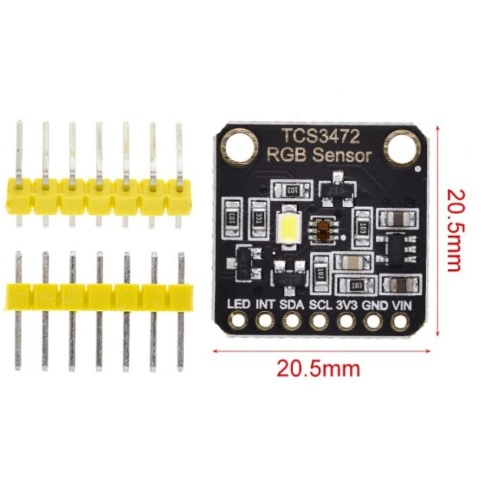TCS34725 RGB Color Sensor Module – I2C, STM32 Compatible