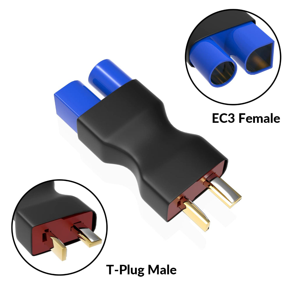 LINSYRC 2 Pairs EC3 naar Deans T-plug Connector RC Mannelijke en Vrouwelijke Adapter voor RC Lipo Batterij