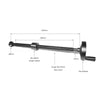 Trapezoidal Screw Set With Handwheel Set T16×200mm Long With Handwheel Diameter 100mm_drawing