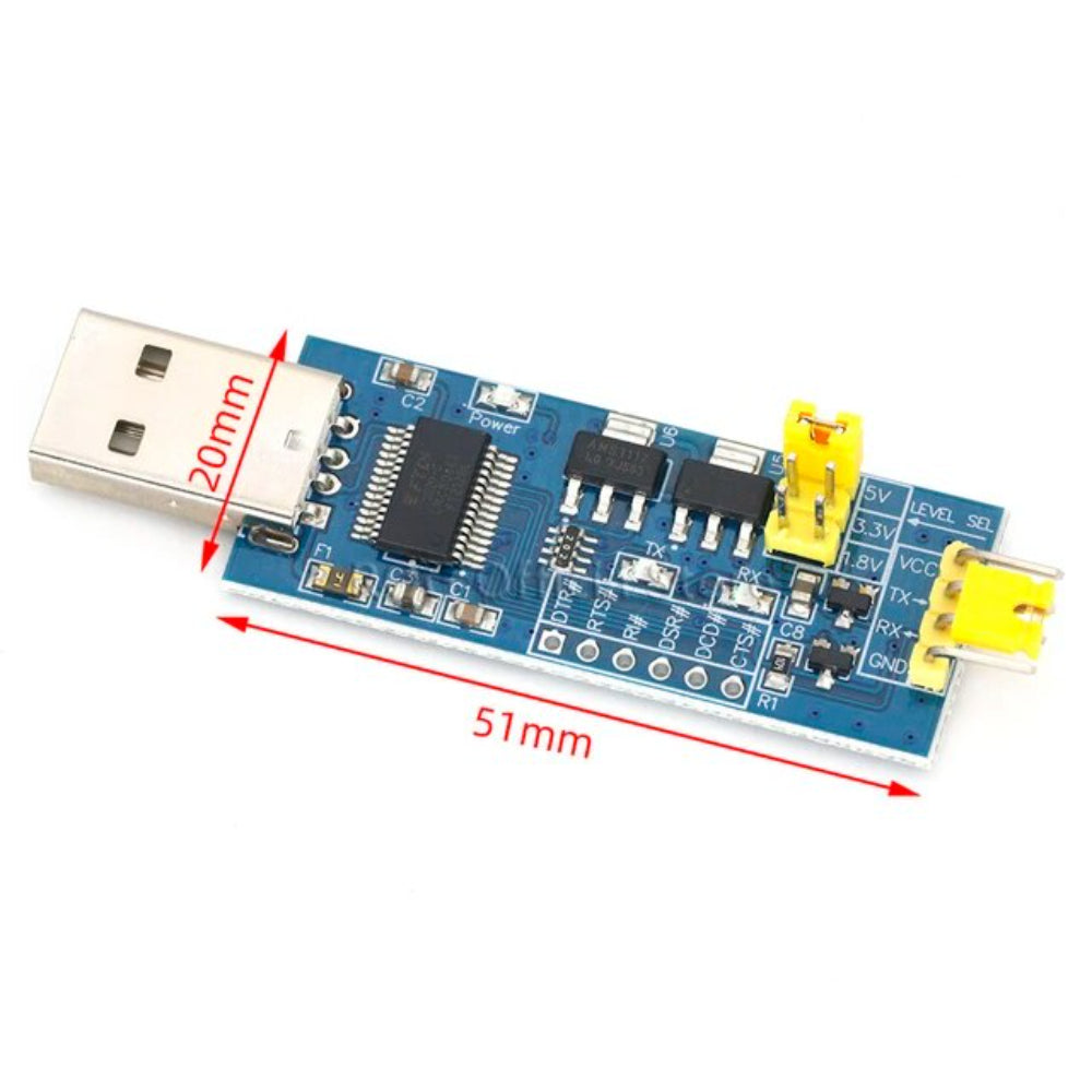 Usb Rtl Serial Module USB to TTL Serial Module FT232RL – 5V/3.3V/1.8V Support