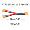 XT60 Parallel Battery Connector Cable 14AWG 1 Male to 2 Female Y Splitter Adapter Cable 10cm_3