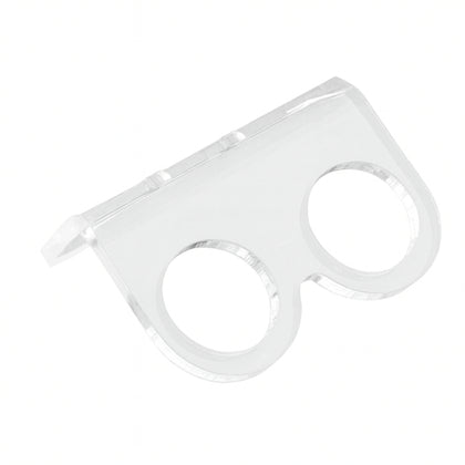 Transparent acrylic cartoon bracket for HC-SR04 ultrasonic sensor front view